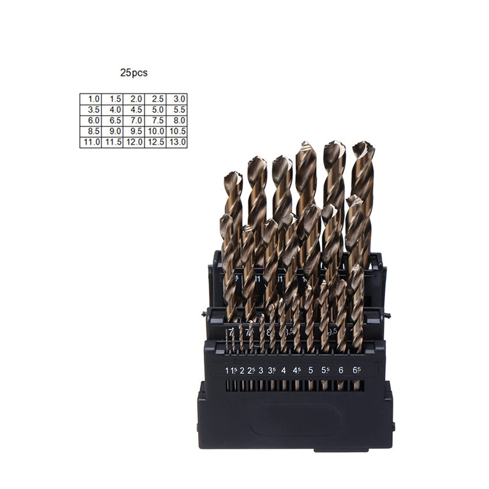 Cortador de fresado de superficie M42 HSS-CO Twist Bit Bit Bit Set, Cabeza de 3 cuchillas 8% High Cobalt Drivencia de broca 68-70 HRC, usada para la perforación de metal de madera de acero inoxidable