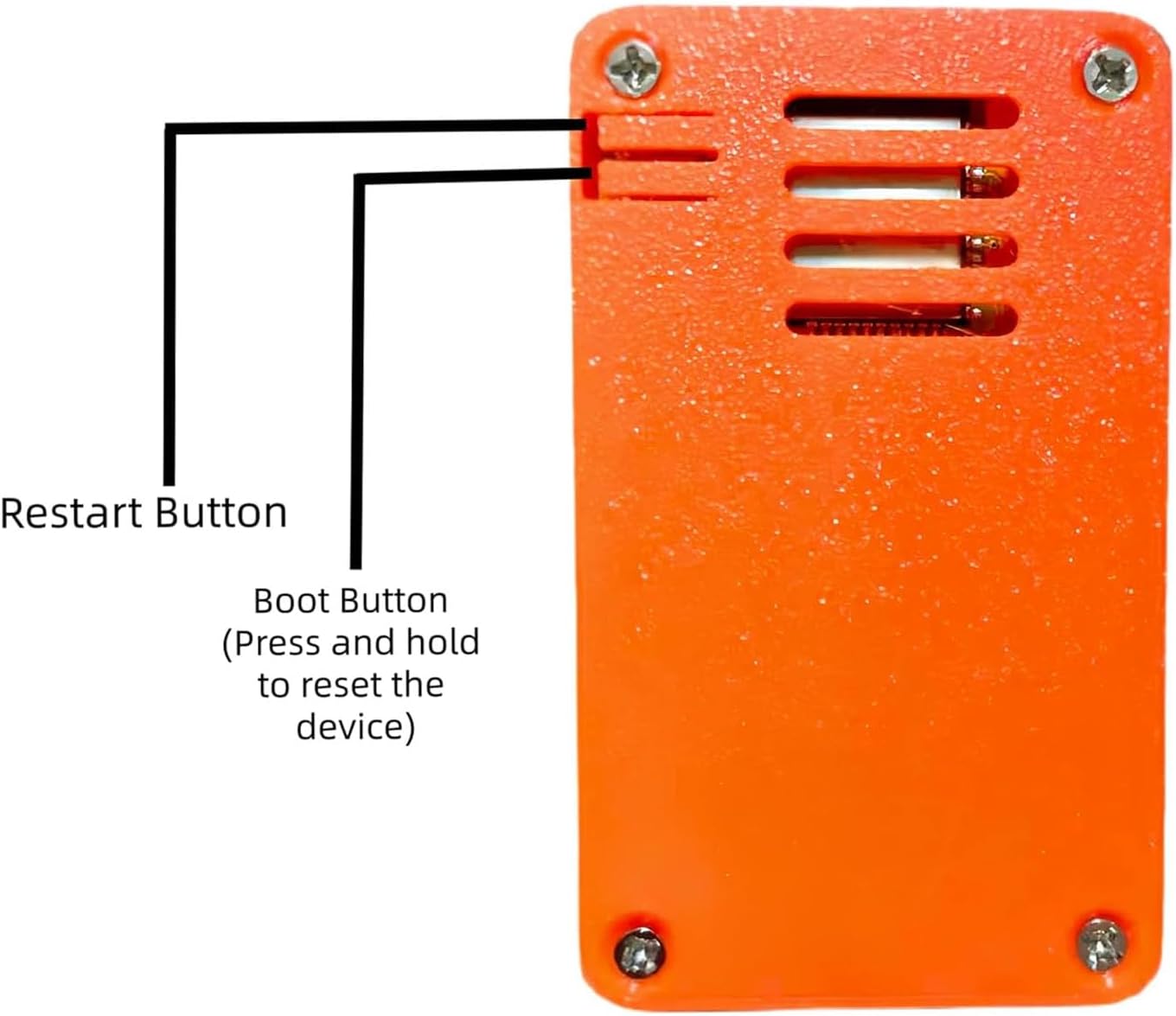 The PUSOKEI NM Miner with its 2.8-inch display, showing dimensions of 8.9cm (3.5in) length, 5.1cm (2in) width, and 1.5cm (0.6in) thickness.