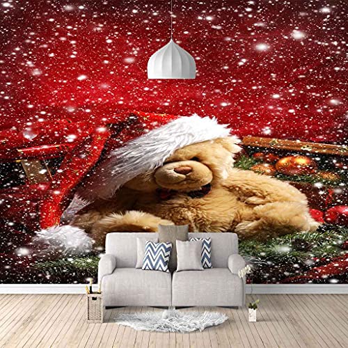 Ours de Noël papier peint impression d'art moderne en haute définition
