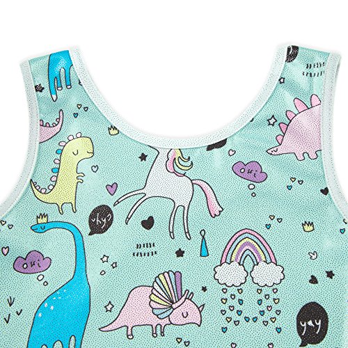 Image of HOZIY Gymnastics Leotards for Girls with Shorts Toddlers Biketards Rainbow Unicorn Dinosaur Mermaid Leopard Flower Galaxy