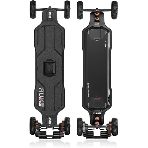 Exway Atlas All-Terrain Off Road Electric Skateboards, Top Speed of 35 Mph, 24 Miles Range Mountain Board, Optional AUXPack Battery, Professional Electric Longboard for Adults