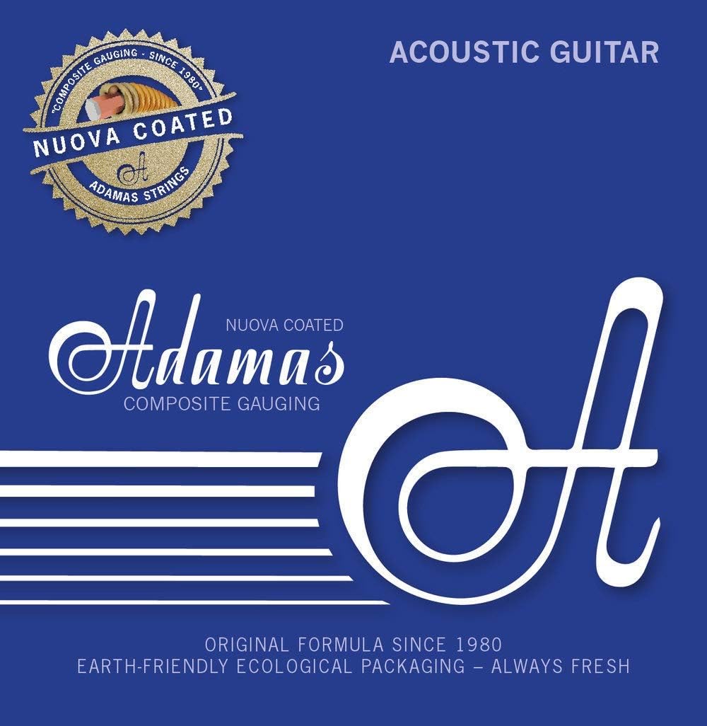 Adamas Strings for Acoustic Guitar Niúova Phosphor Bronze Coated Set of 3 Light .012 1818NU-3
