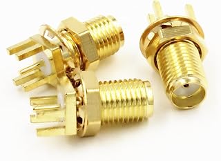 SMA Female Nut Bulkhead Solder PCB Clip Mount RF Connector Quick USA Shipping