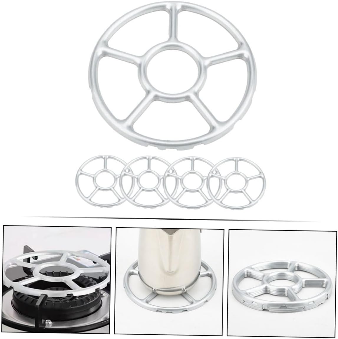 5pcs Stove Top Gas Ring Pan Supports Slip Wok Rack Gas Stove Pot Bracket for Kitchen Accessories