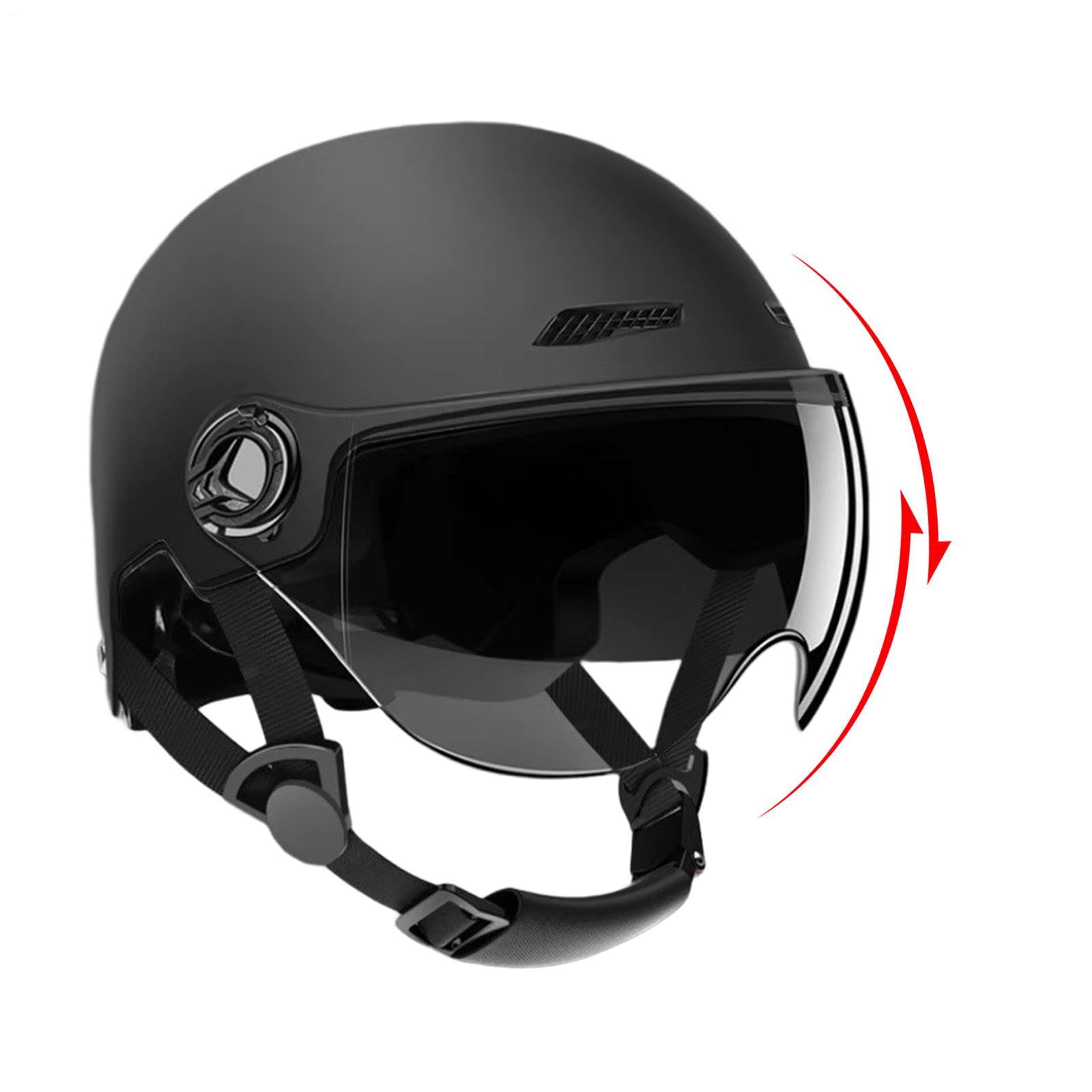 Casque Trottinette Electrique Adulte avec Visière - Haute Protection Casque Vélo Ville - Unisex Casques De Protection Respirant, Facile À Laver pour Trottinette, Skateboard, Moto pour Femmes Hommes