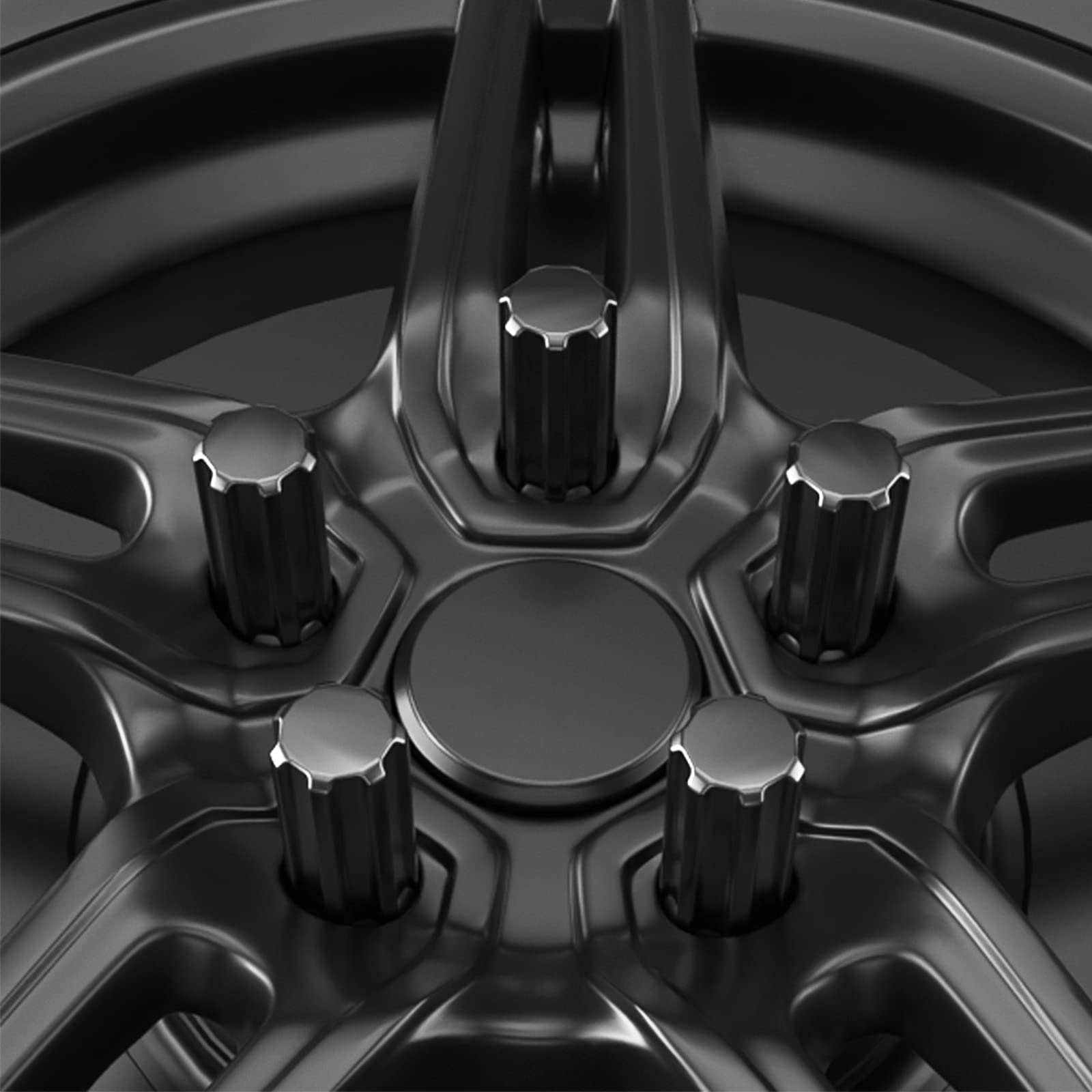 14mmx1.5 Wheel Lug Nuts, 24pcs M14x1.5 Lug Nut, Spline Closed End Lug Nuts with 1 Socket Keys