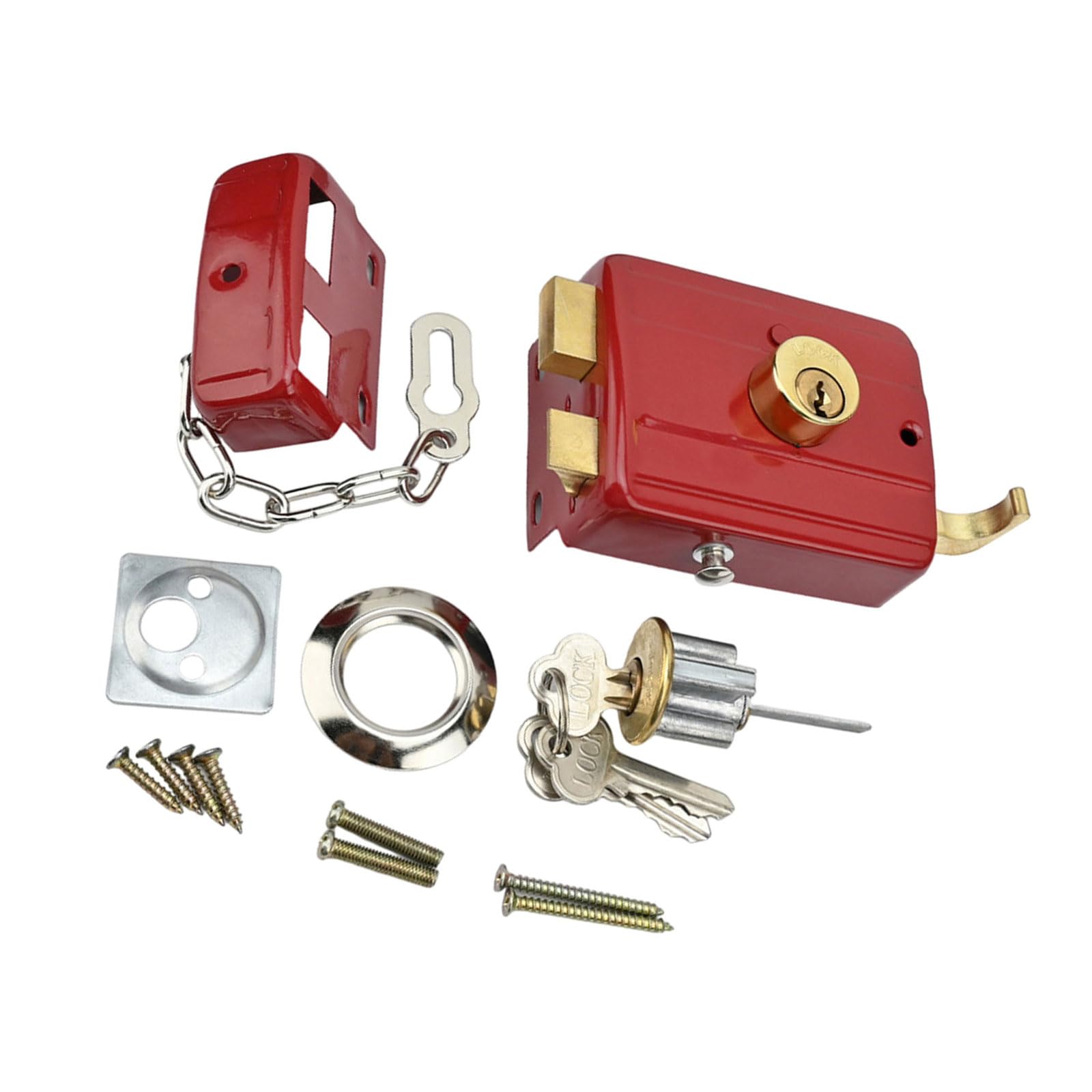 Jazuaiao A Robusts Door Security Door Secure Ntique Look Metal For Enhances Safe In Homes Partments & Offices Protective Locking Mechanism