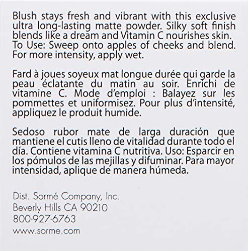 Sorme Cosmetics Long Lasting Blush, Natural Blush, 0.14 Ounce #TOP2