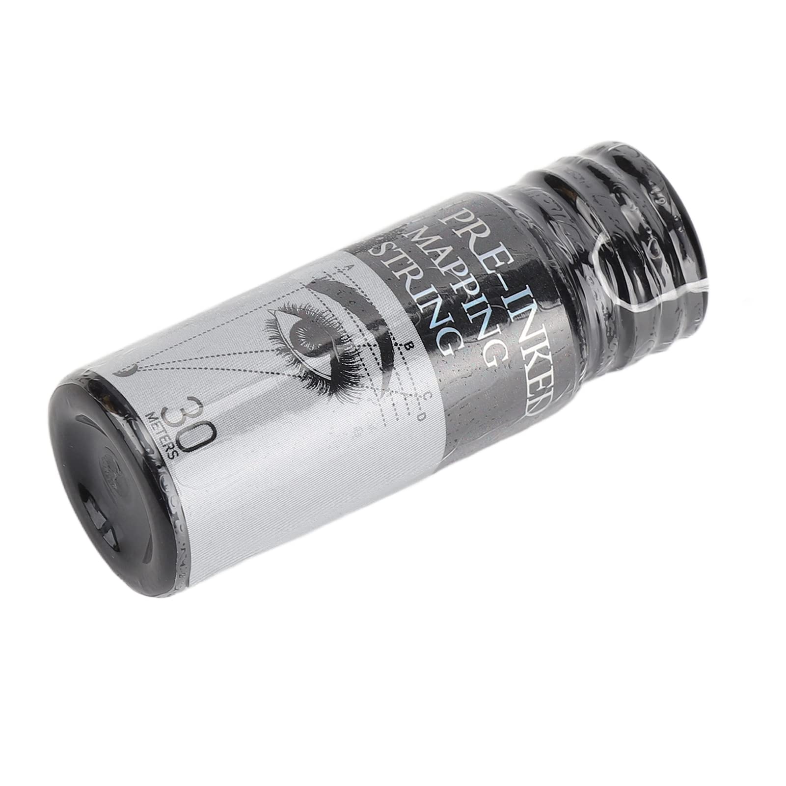 Eyebrow Mapping Line, Easy Clean Bottle Storage Thin Clear Trace Inked Brow Mapping String 98ft 10ml (Black Ink)