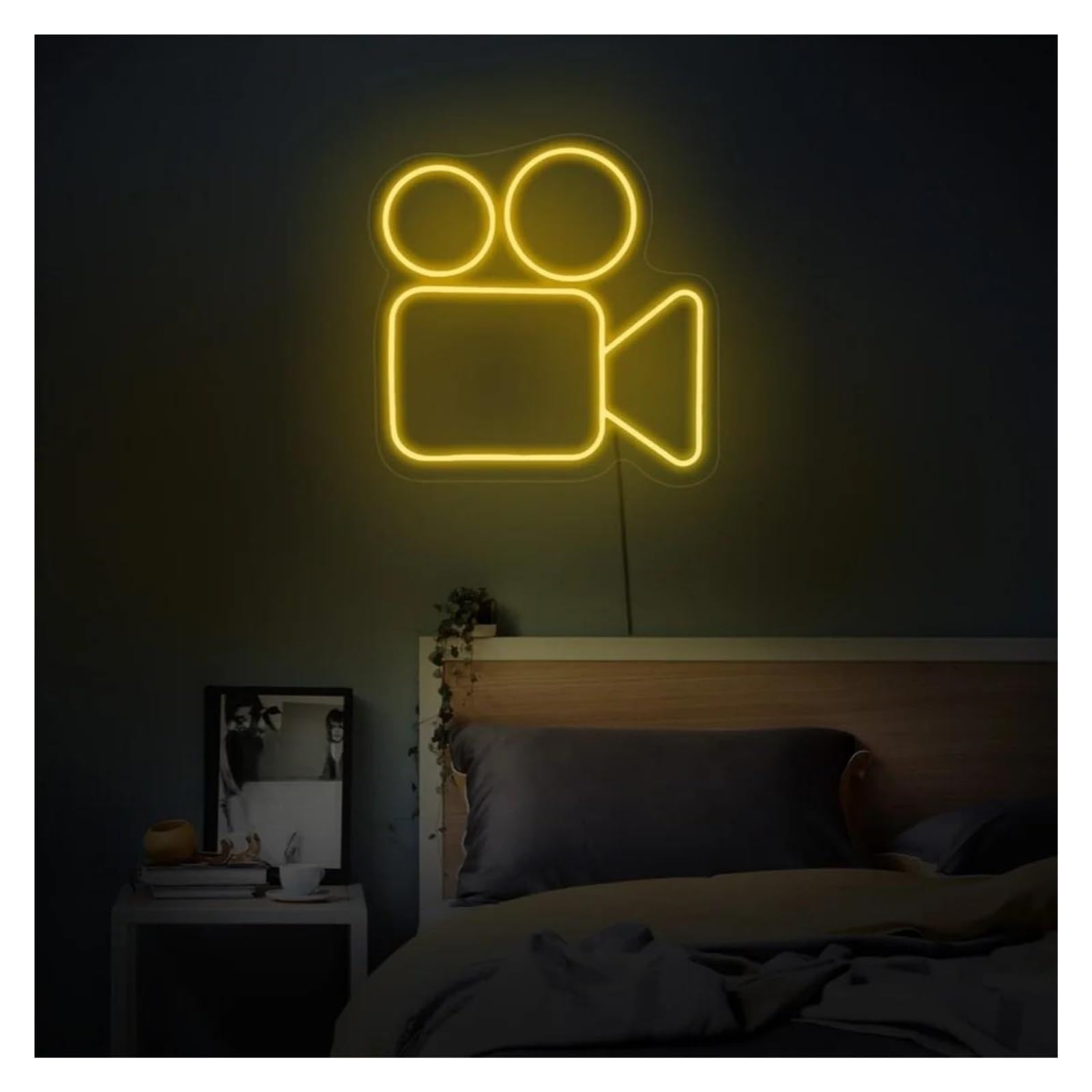 Shouxi B Sign Lamp Video Camera Neon Signs Us Powered Neon Lights Suitable For Children's Room Istro Irthday Party Decor 38.5Cm(B)