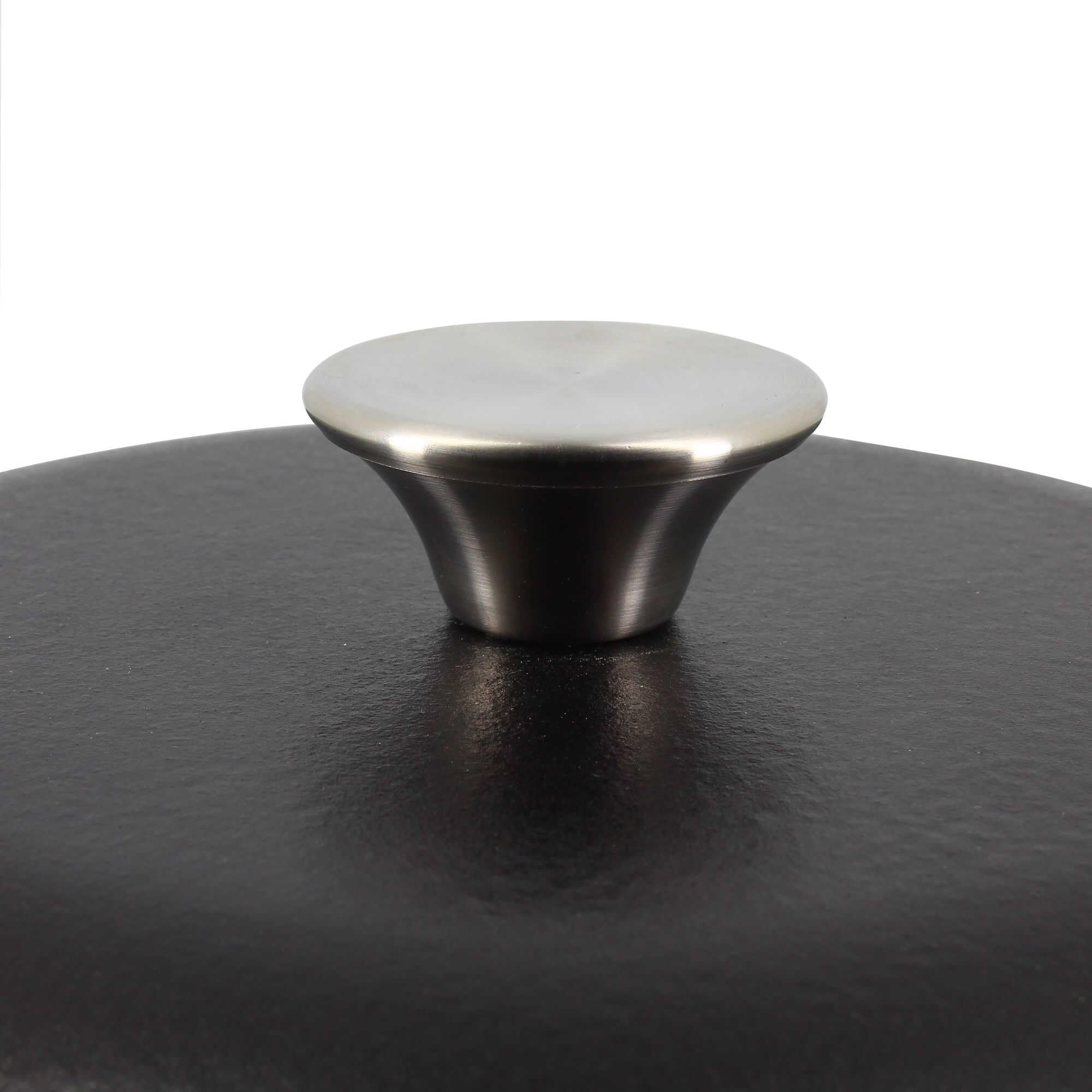 Cocotte Ronde En Fonte Avec Émail 24cm Noir - 7930205