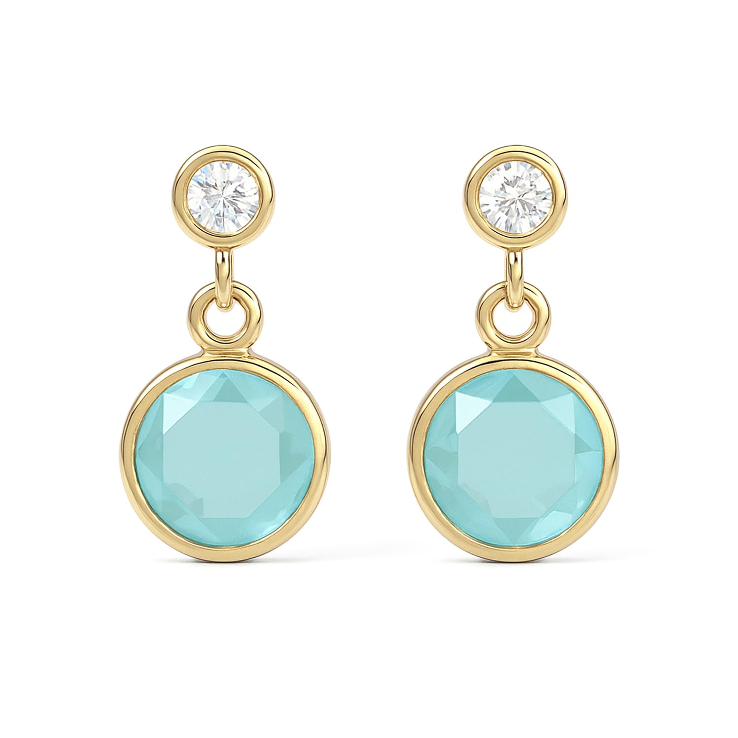 CARISSIMA Damen 9 Karat Gelbgold Zirkonia Gold Ohrringe Tropfenform, Grün