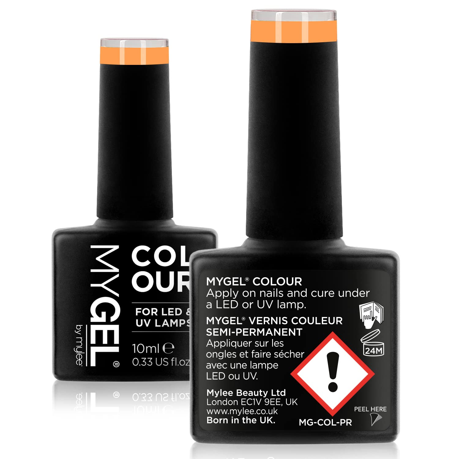 MYLEE Esmalte de Uñas en Gel Semipermanente 10 ml [Tangerine Sorbet ] UV/LED Nail Art Manicure Pedicure para Uso Profesional y Doméstico - Larga Duración y Fácil de Aplicar — view 6