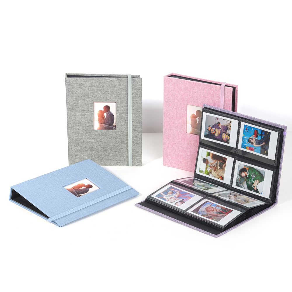 Mini album photo à 208 pochettes pour Fujifilm Instax Mini 13 12 11 9 8 40 99 90 Evo LiPlay 5 x 7,6 cm, album compatible avec les imprimantes Polaroid Snap/Z2300/SocialMatic Instant & Zip