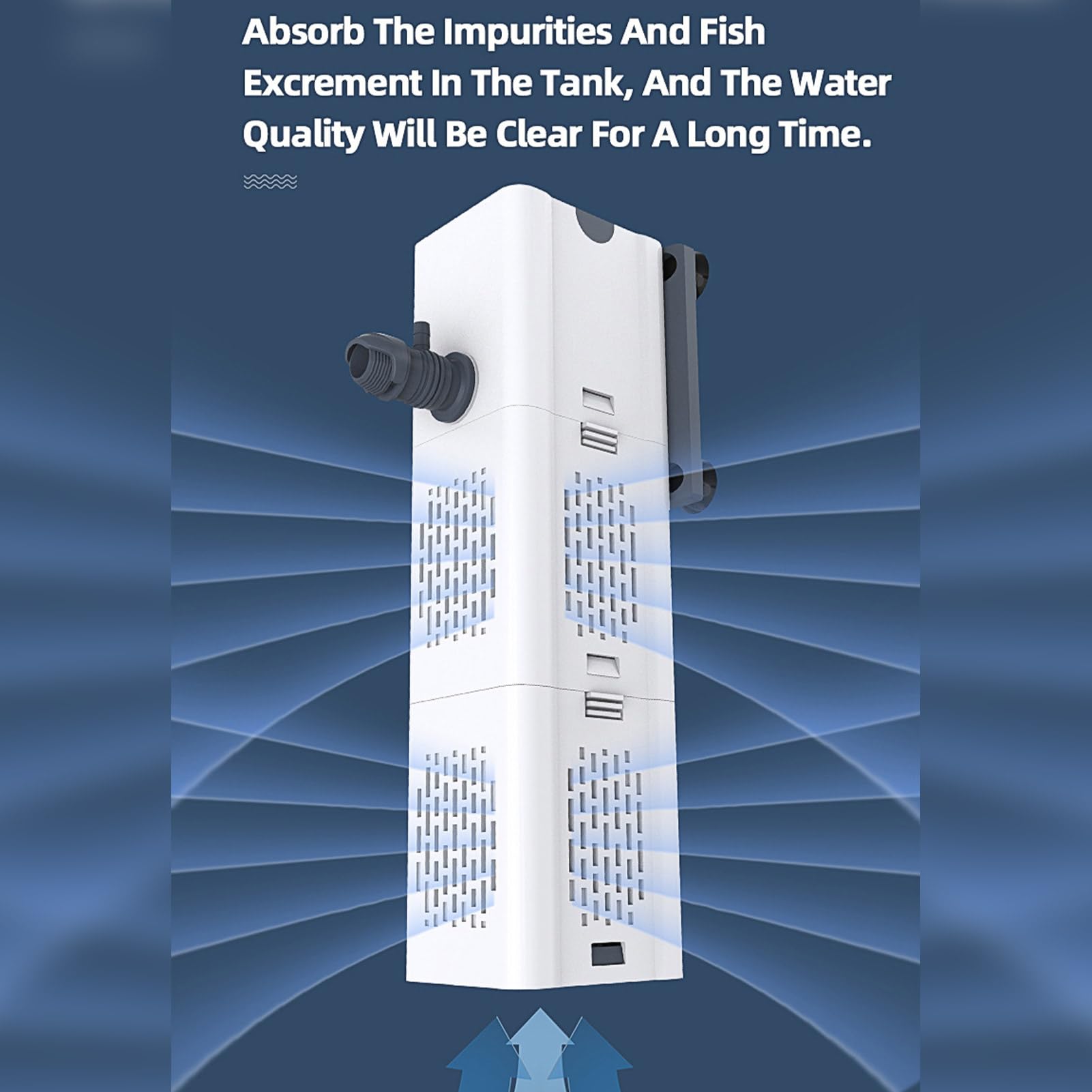 Pompa e sistema di filtraggio per acquario, aeratore per ossigeno, accessori per acquari, circolazione integrata, per filtrazione, ossigenazione, circolazione