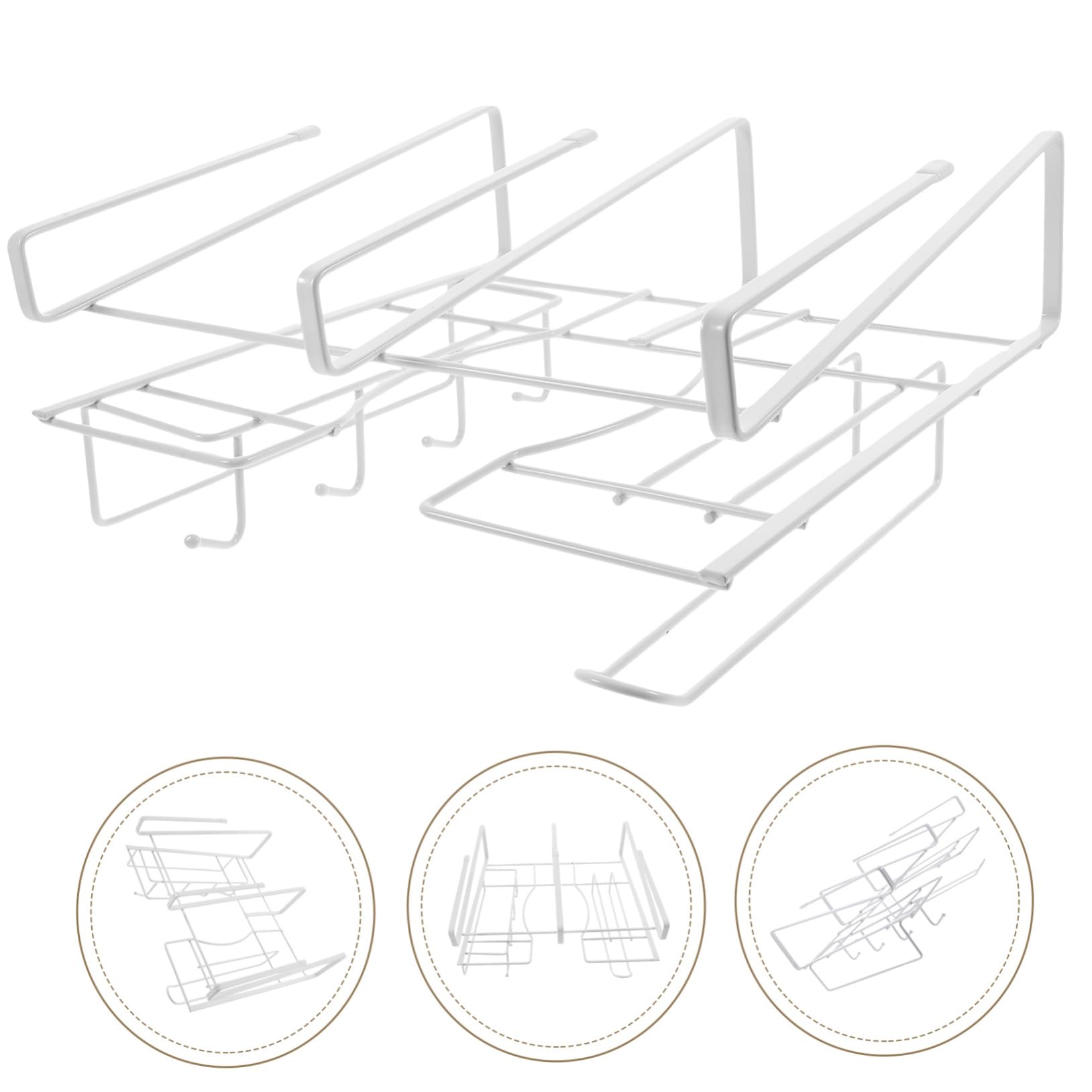 Ganci per Tazze Sottopensile per Organizer Tazze Design Perforazione e Capacità Carico
