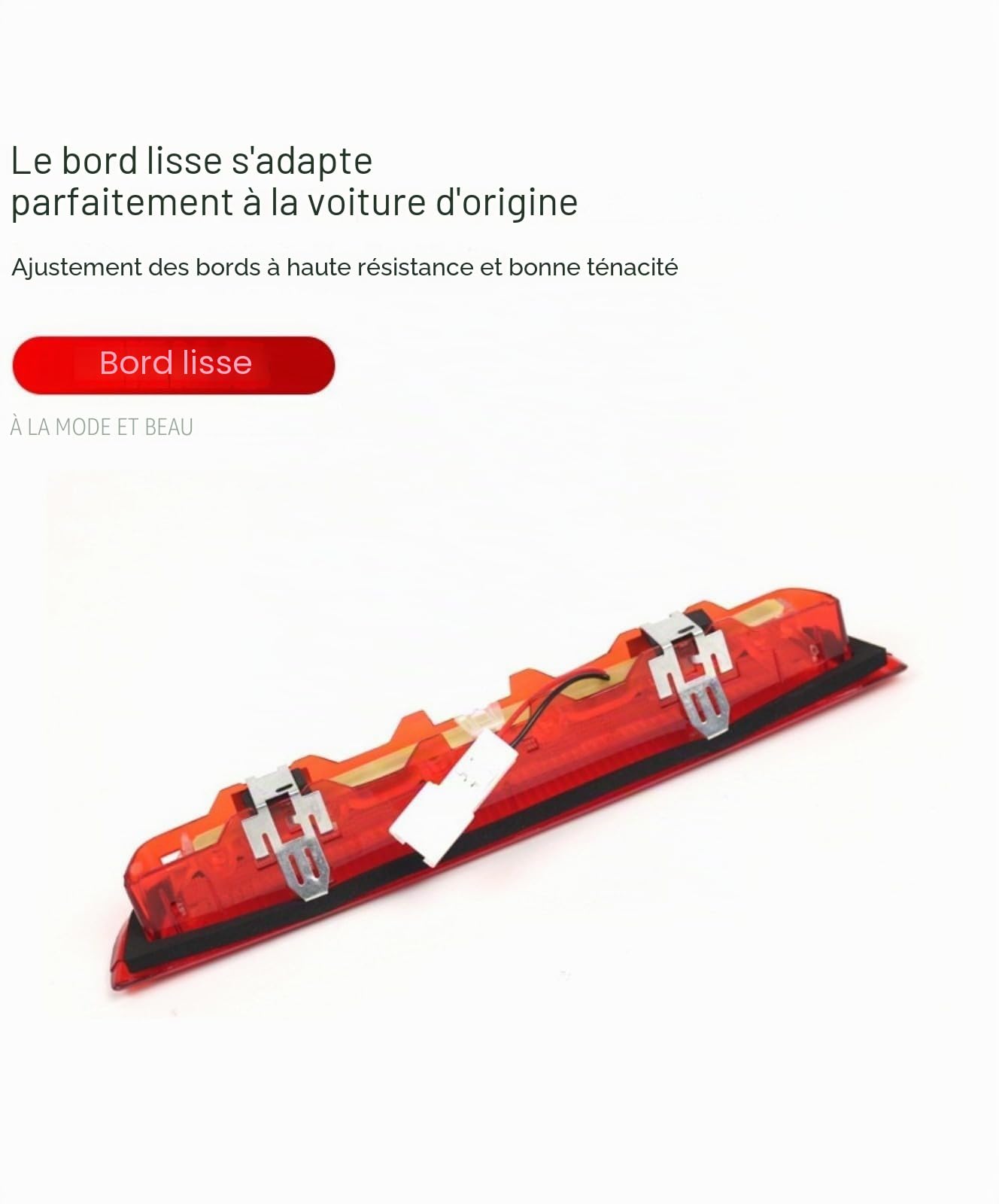 Feu de Stop Arrière pour Toyota Yaris 2012-2020 Troisième Feu Stop LED Signalisation avec Montage Haut Ajoute pour Frein Arrière, Haut, Arrière