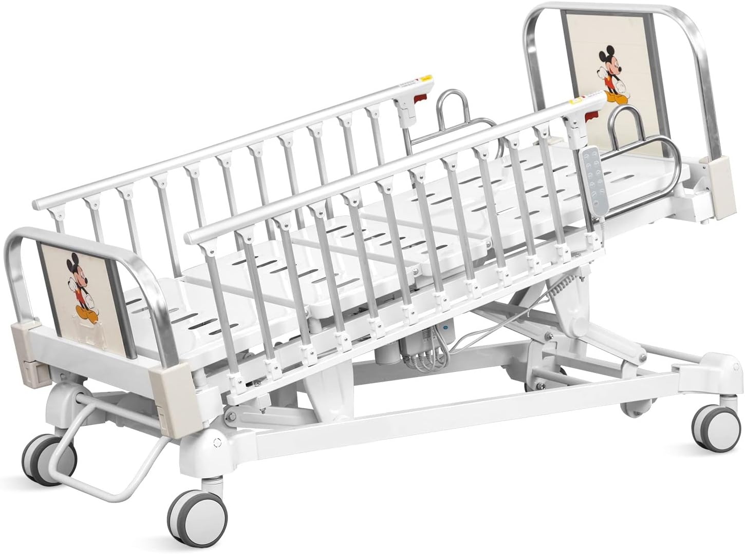 Children Hospital Bed 5 Function Adjustable Fully Electric Medical Bed with IV Pole and Mattress