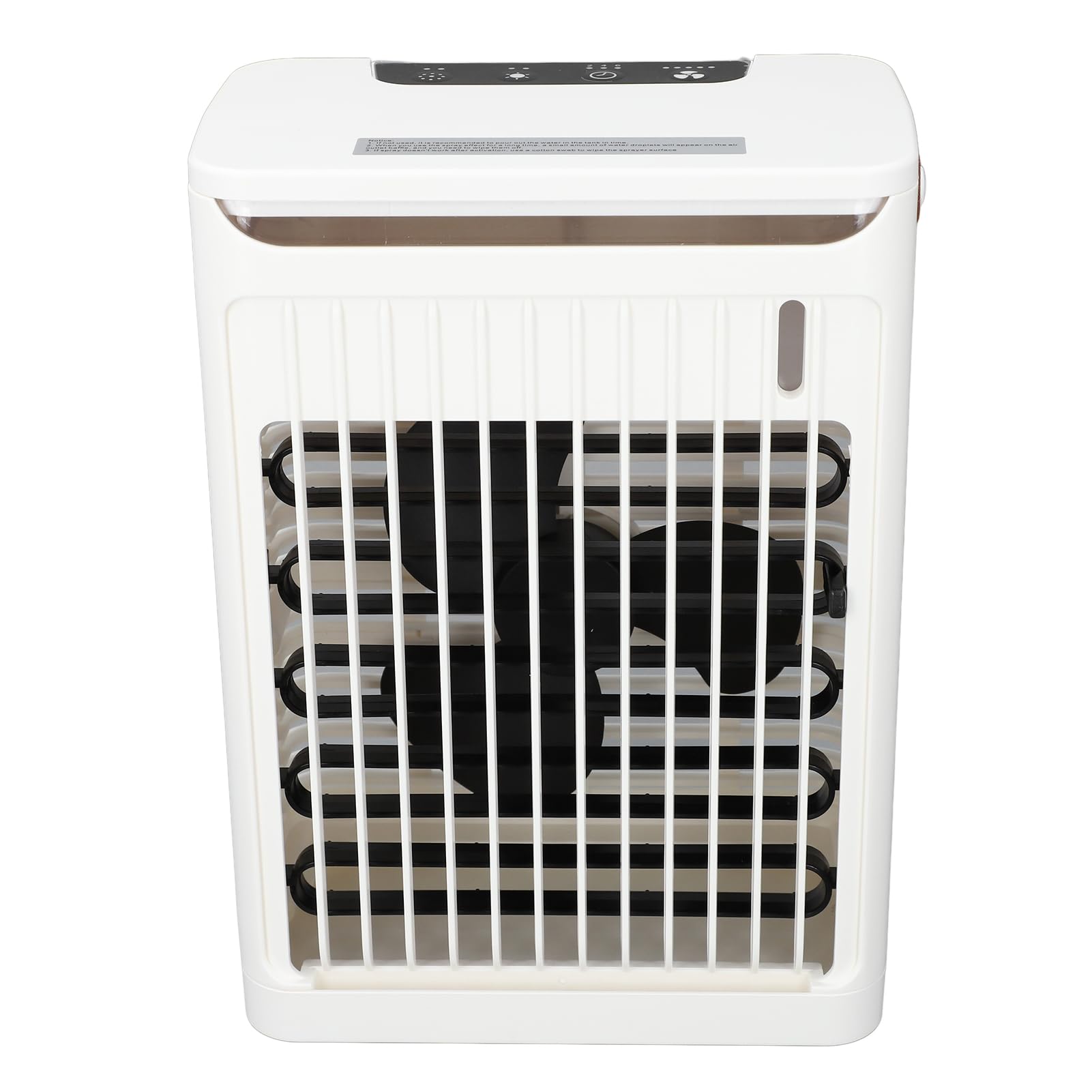 Aire acondicionado portátil, 2 nieblas frías, ventilador de 5 velocidades, 7 LED, tanque de 680 ml, mini enfriador USB, humidificador de niebla para oficina en casa