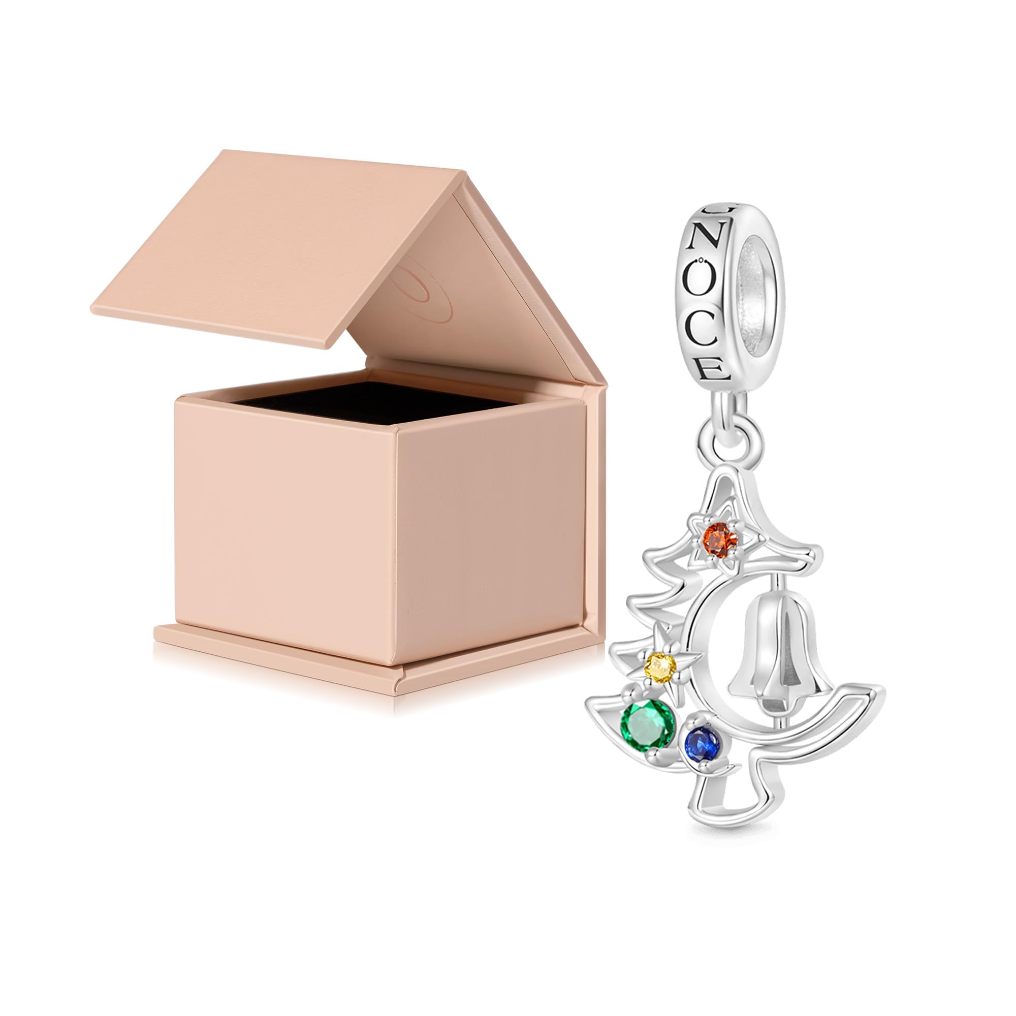 GNOCE Christmas Charm Sterling Silver Pendant Bead