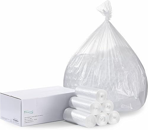 Miniatura 5 de TYPLASTICS Bolsas de basura transparentes de alta densidad de 30 x 37 pulgadas, caja de 500 unidades, multiusos, para oficina, exteriores,