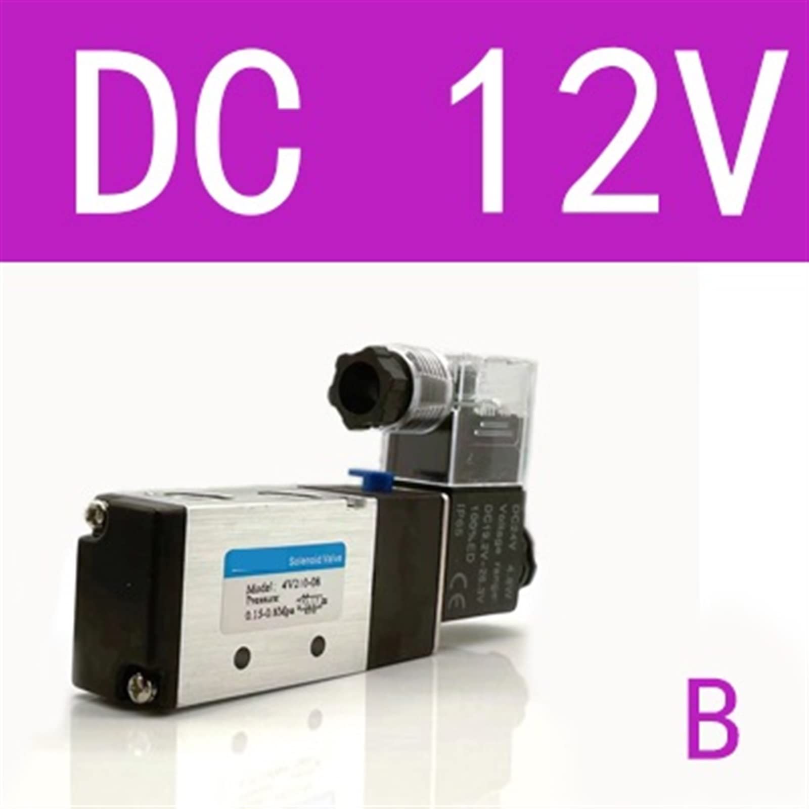 2-Positionen-5-Wege-Magnetventil 4v210-08, pneumatisch, 12 V, Ventilsteuerung, Schalter, 24 V, pneumatisches Ventil, 1 Stück(Dc12v B)