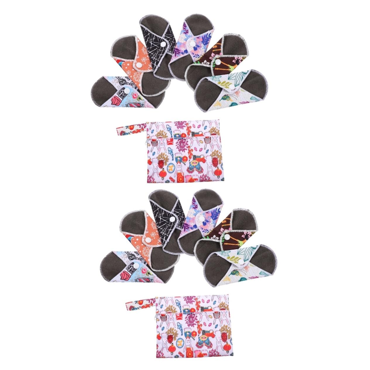 MAGICLULU 2 Set Di Assorbenti Per Lallattamento Assorbenti Mestruali Comodi Riutilizzabili Ecologici Con Design Di Stampa Attraente