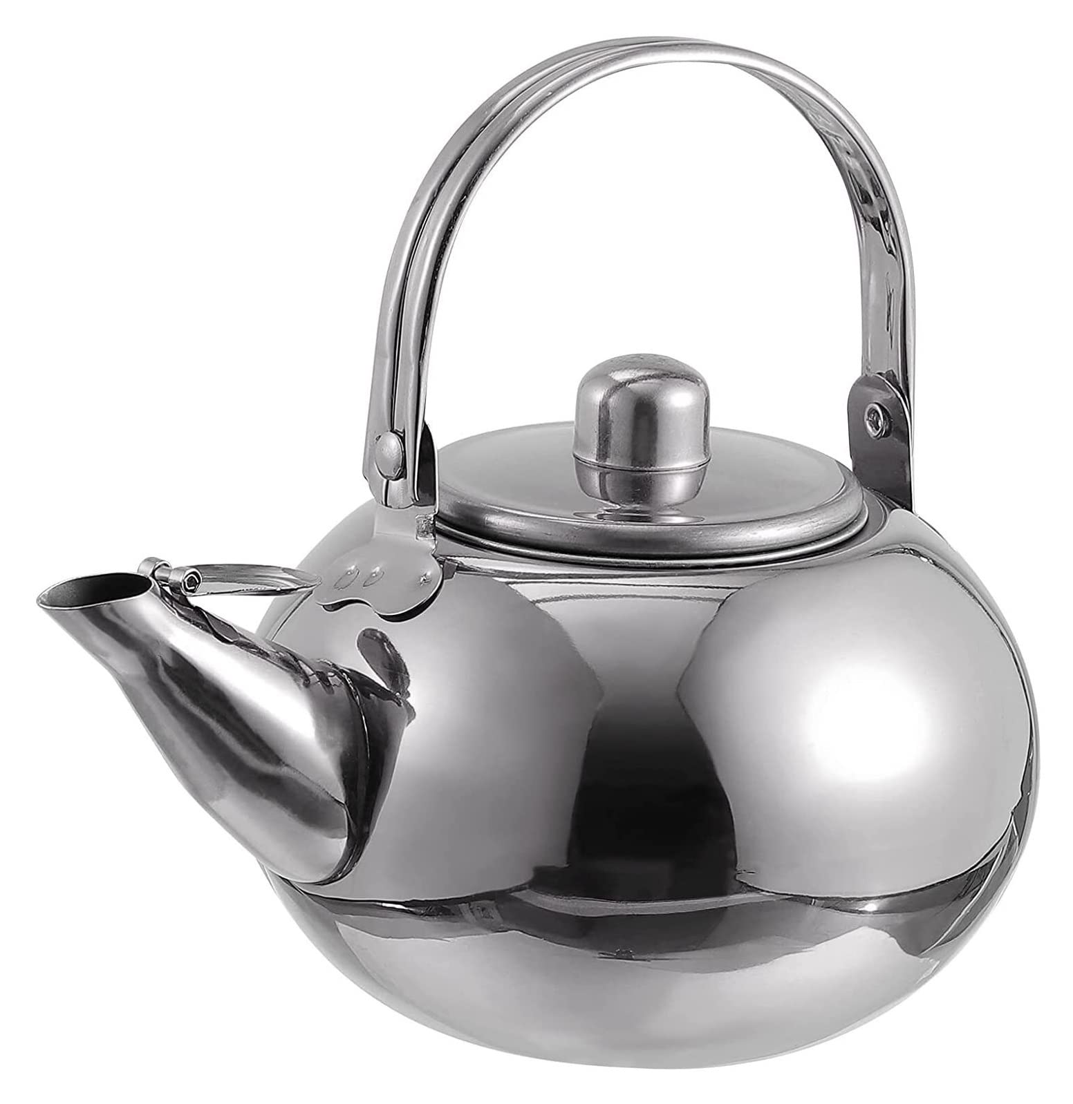 GTHTUHFD Stovetop Teapot Tea Kettle Whistling Kettle Thicken Stainless Steel Tea Kettle Teakettle Portable Teapot With Filter Screen For Kitchen Stove Top Tea Pot Whistle Kettle -,Silver-2.2L