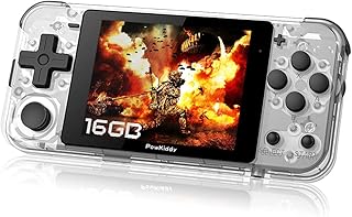 Q90 Handheld Game Console 3 inch Retro Handheld Video Games Consoles Built-in Classic Games Rechargeable Battery Portable Style Hand Held Game Consoles System Transparent