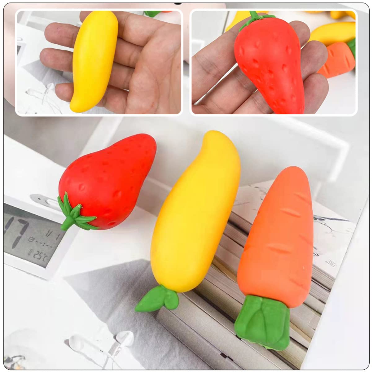 Abaodam 4 Set Gomma Marcatore Toppers Mini Cancellare A Secco Asse Cancelleria Scolastica Caucciu Eraser Cancelline Comode Gomme Da Matita Gomme Da Matita Multifunzione Tpe 3 Pezzi * 4