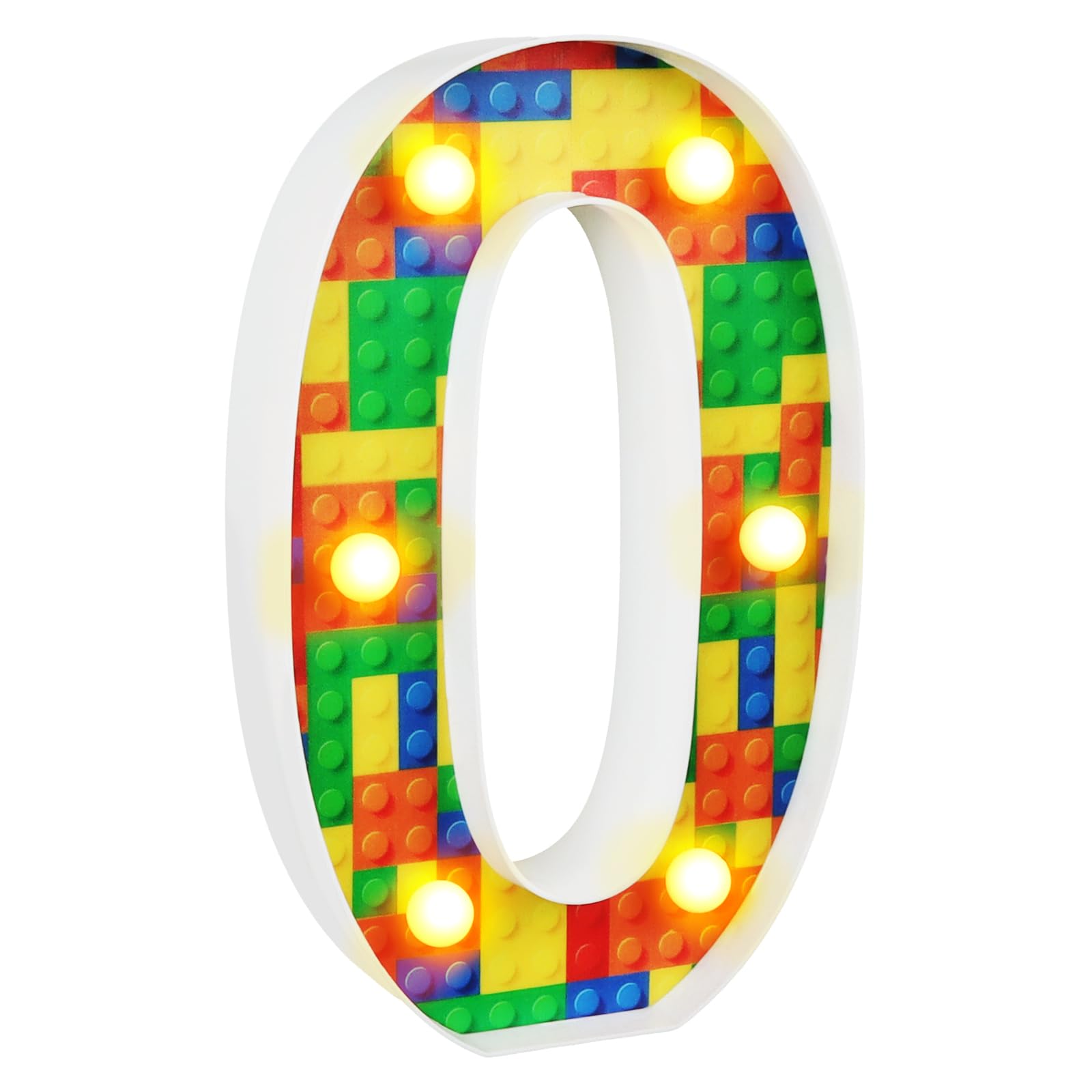 LED Letter Lights Sign, 8.5INCH Colorful 26 Alphabet Light Up Letters Sign for Night Light Wedding Birthday (letter-O)