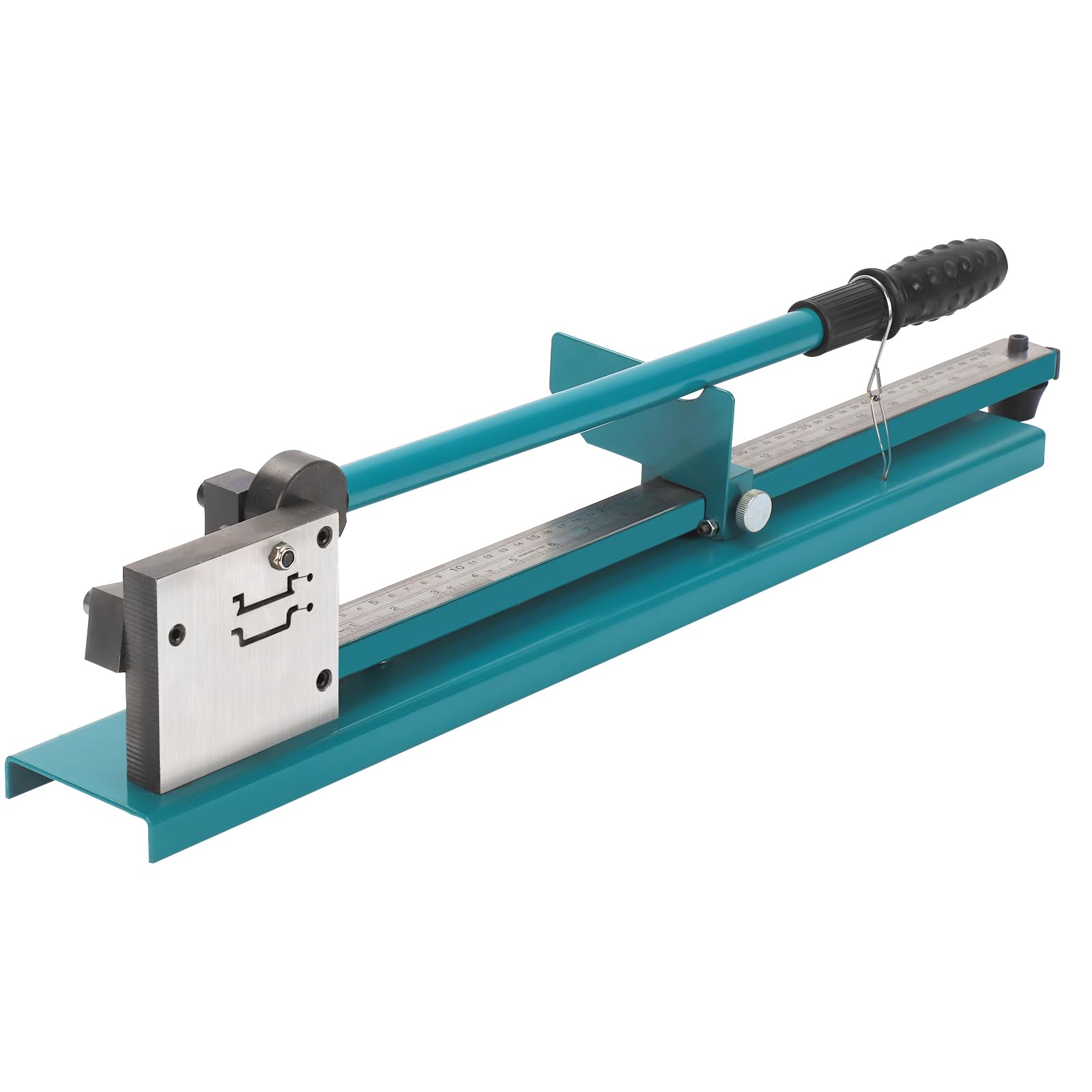 BreeRainz Hutschiene Schneider 35mm, Doppelnut DIN Schienen Schneider mit 50cm Lineal, Gratfreier Schnitt ohne Nacharbeit, Kraftsparende Hebelmechanik, Profi Werkzeug für Elektriker & Schaltschrankbau