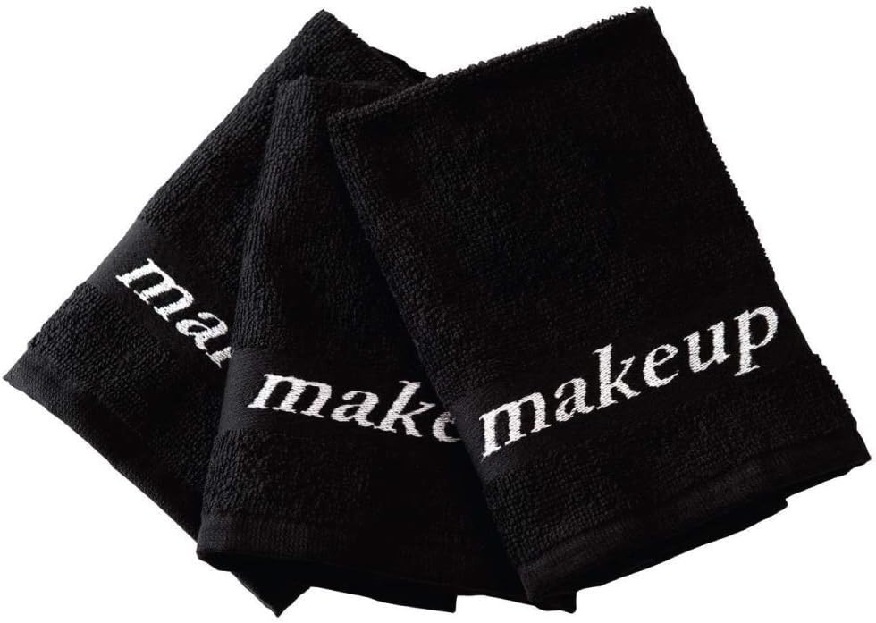 Black Make-up Washcloths, 6 Piece Set