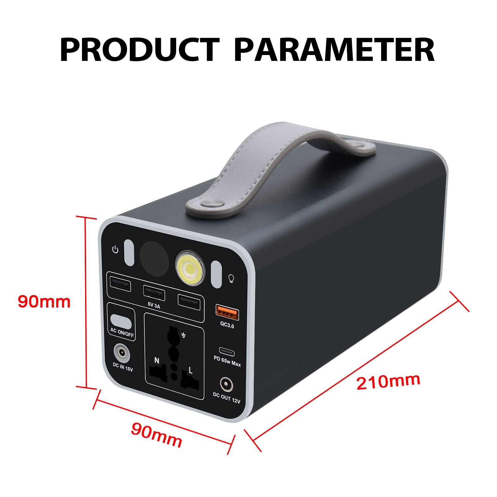 KAOLALI Przenośna stacja zasilająca 180 W, 166,5 Wh/42000 mAh, przenośna stacja zasilająca z generatorami wyjściowymi AC 220 V/50 Hz, do użytku na zewnątrz, na kemping, w podróży