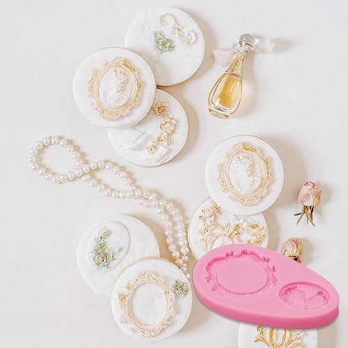 Miniatura 4 de Medusa - Moldes de silicona, marco de fotos de camafeo vintage, molde de chocolate, mitología griega, cabeza de diosa, moldes de fondant para