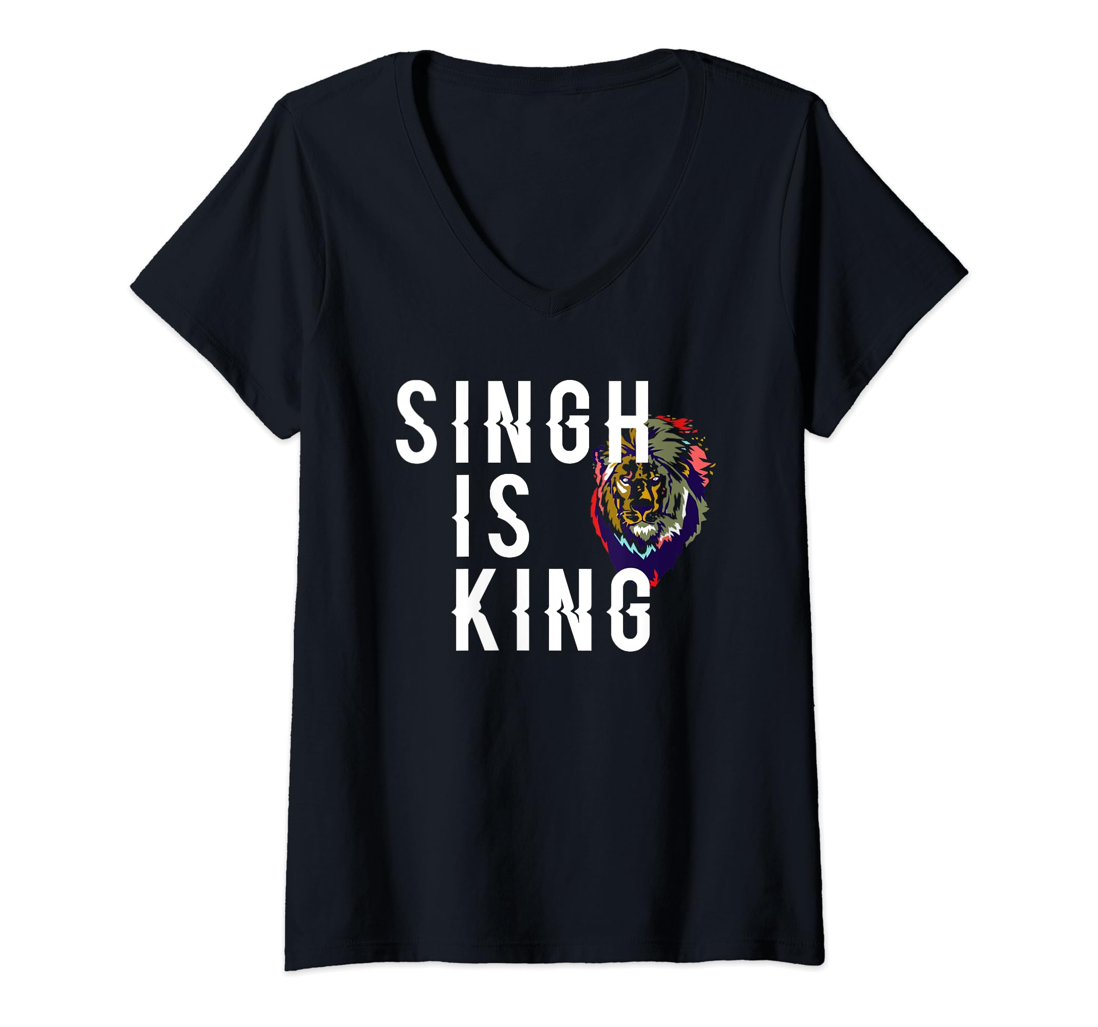 Womens Singh Is King Punjabi Bollywood Quote T Shirt V