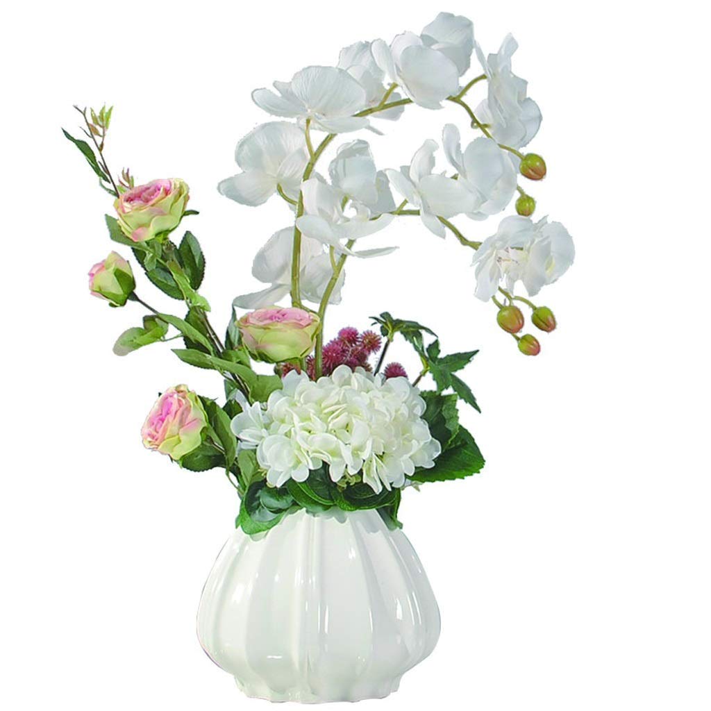 XDLEDMKIZ Artificial Flowers Simulation Phalaenopsis Bonsai For Home Living Room Bedroom Display Simple Style Fake Flower Bonsai 20.1 Inch Artificial Flower Fake Flowers