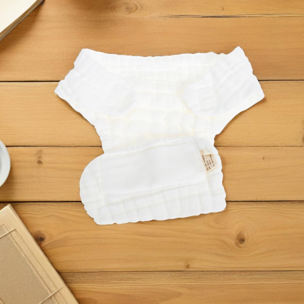 3pcs Newborn Cotton Washable Cloth Diaper Pants White S | Gauze Construction, Soft Skin-friendly Fit, Portable for Housework or Walks, for Boys