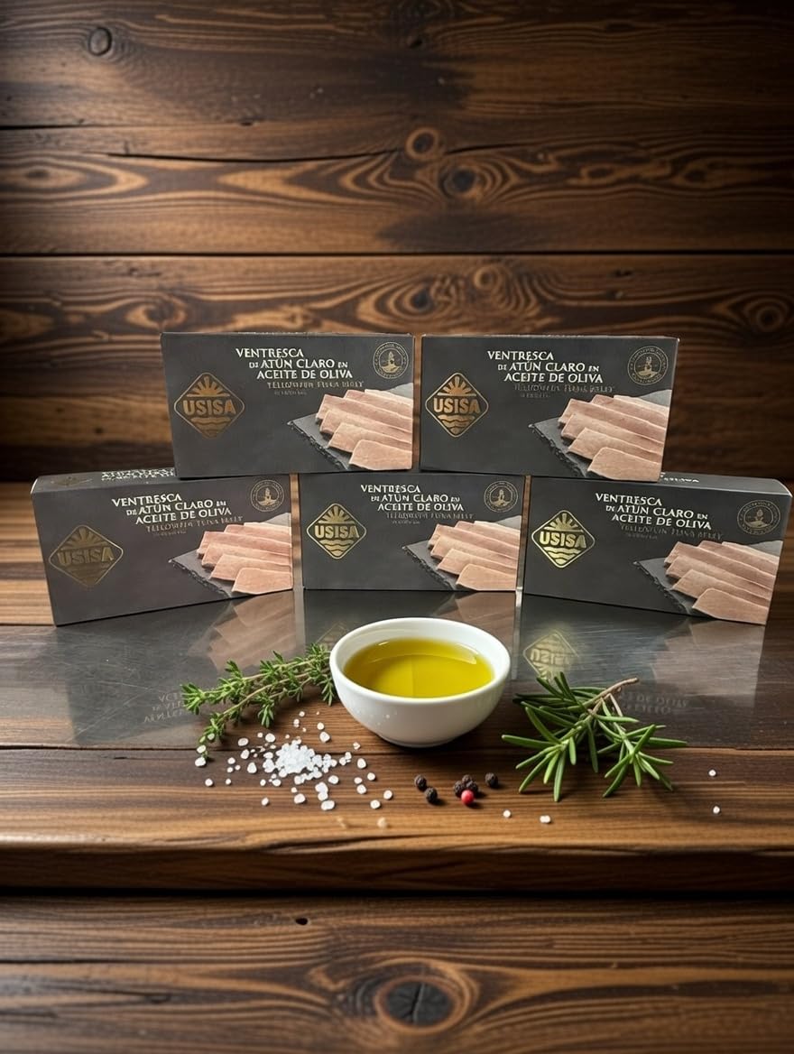 USISA Ventresca de Atún Claro en Aceite de Oliva 5 Latas 120g
