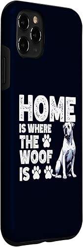 Vista 33 de iPhone 14 Plus Home is Where The Woof Is Dogo Argentino Dog Funny Dogs Fan Case