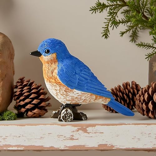 Miniatura 8 de Figura de resina de 325 pulgadas color rojo sentado en la rama decoración de regalos coleccionables