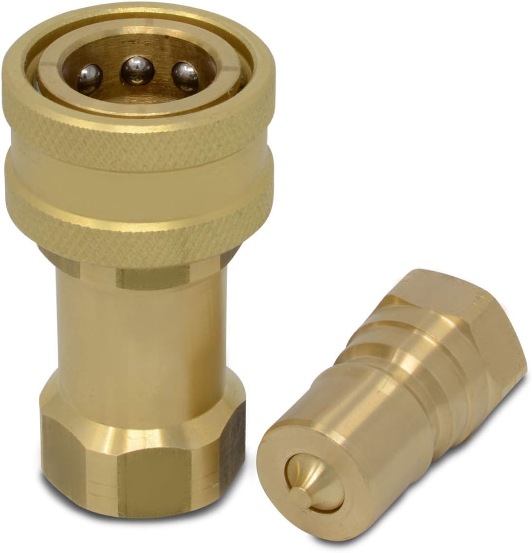 1/2 Npt Quick Connect Coupler 2 Pack Hydraulic Quick Coupler Set - ISO 7241-1 A, 1/2 NPT, 6600 Series Hydraulic Quick Coupler Iso 7241-1 A - Foto 8