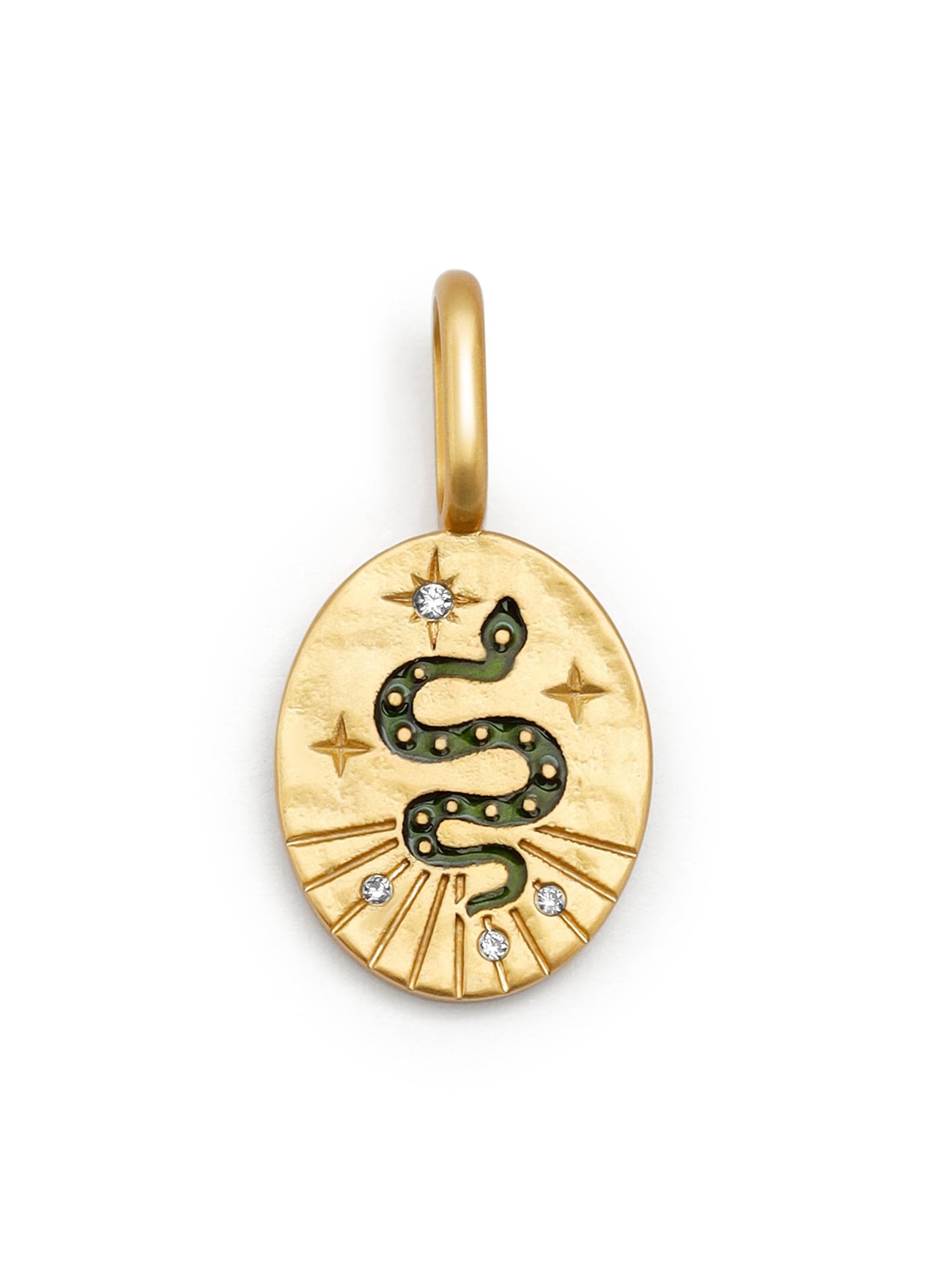 SINGULARU - Charm Mystic Araignée, Serpent ou Nietoperz. Laiton avec Plaqué or 18 carats et Zirconee. Bijoux pour Femme.