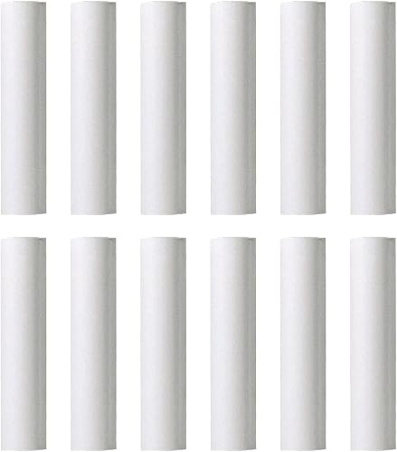 Ciata - 12 Pack - 6 inch White Plastic Candle Covers with 13/16 inch Inside Diam