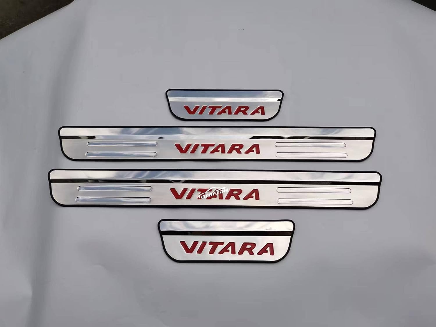 GZBFTDH Auto dorpel slijtage kick platen beschermer, voor Suzuki Vitara 2015-2022 auto-accessoires onderdelen, roestvrij stalen deur ingang guard, drempel pedaal plaat trim cover (blauw