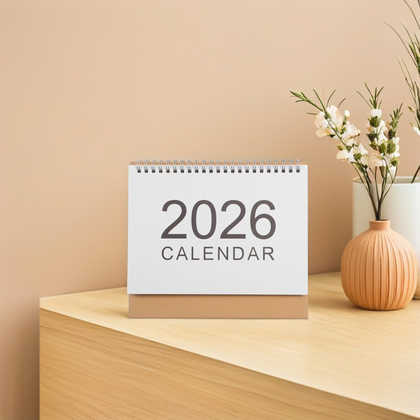 Calendario 2026 2 Pezzi Calendario da scrivania Calendario mensile Planner Giornaliero Desktop per Ufficio Casa Decorativo in Piedi