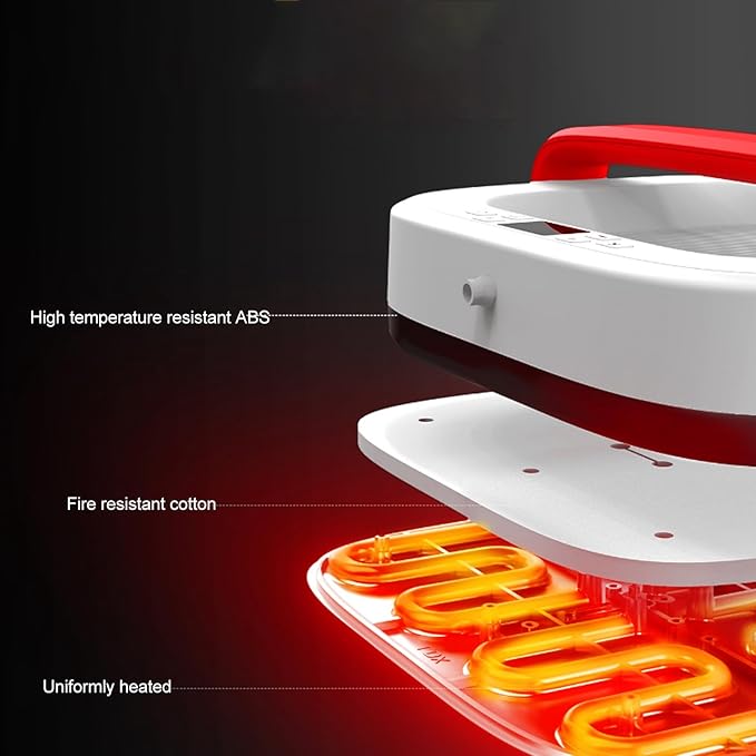 Termofijadora Manual ZJchao, Calentamiento Rápido 400°F, Temporizador miniatura 7