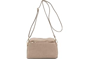 Small Casual Crossbody Handbag for Women: Triple Zip Convenience