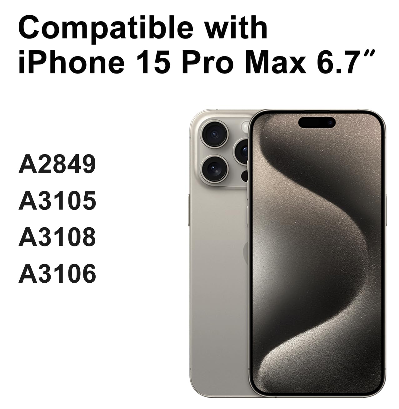 LL TRADER Display per iPhone 15 Pro Max LCD 6.7" di ricambio FHD Touch Screen 3D Touch Digitizer telaio montaggio e riparazione kit 20251