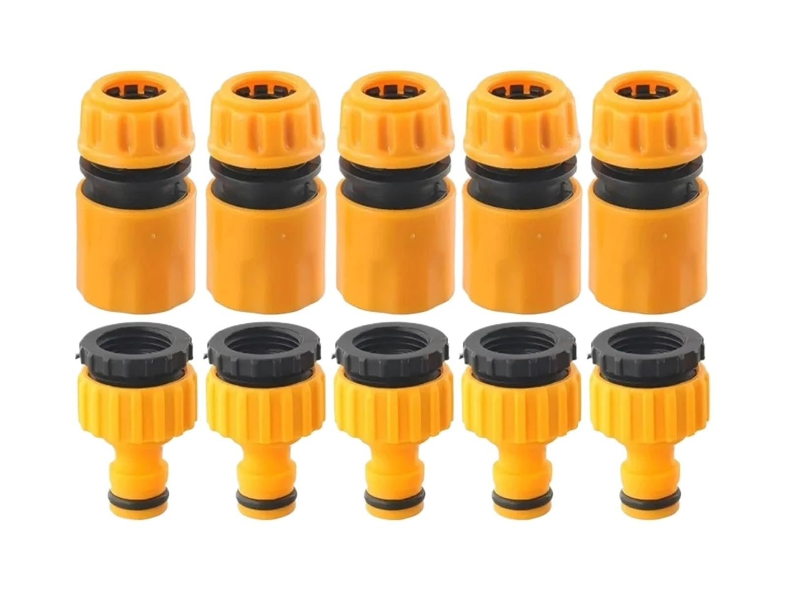 BFsaceqa 10pcs Hose Faucet Quick Connector 3/4 & 1/2 Inch Graden Water Tap Threaded Adapter For Garden Irrigation